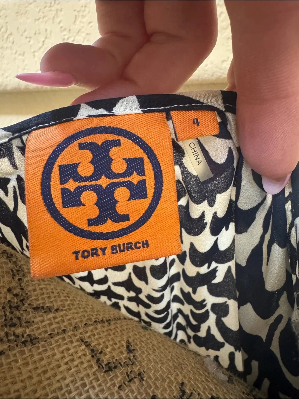 Tory Burch Printed Scoop Neck Blouse